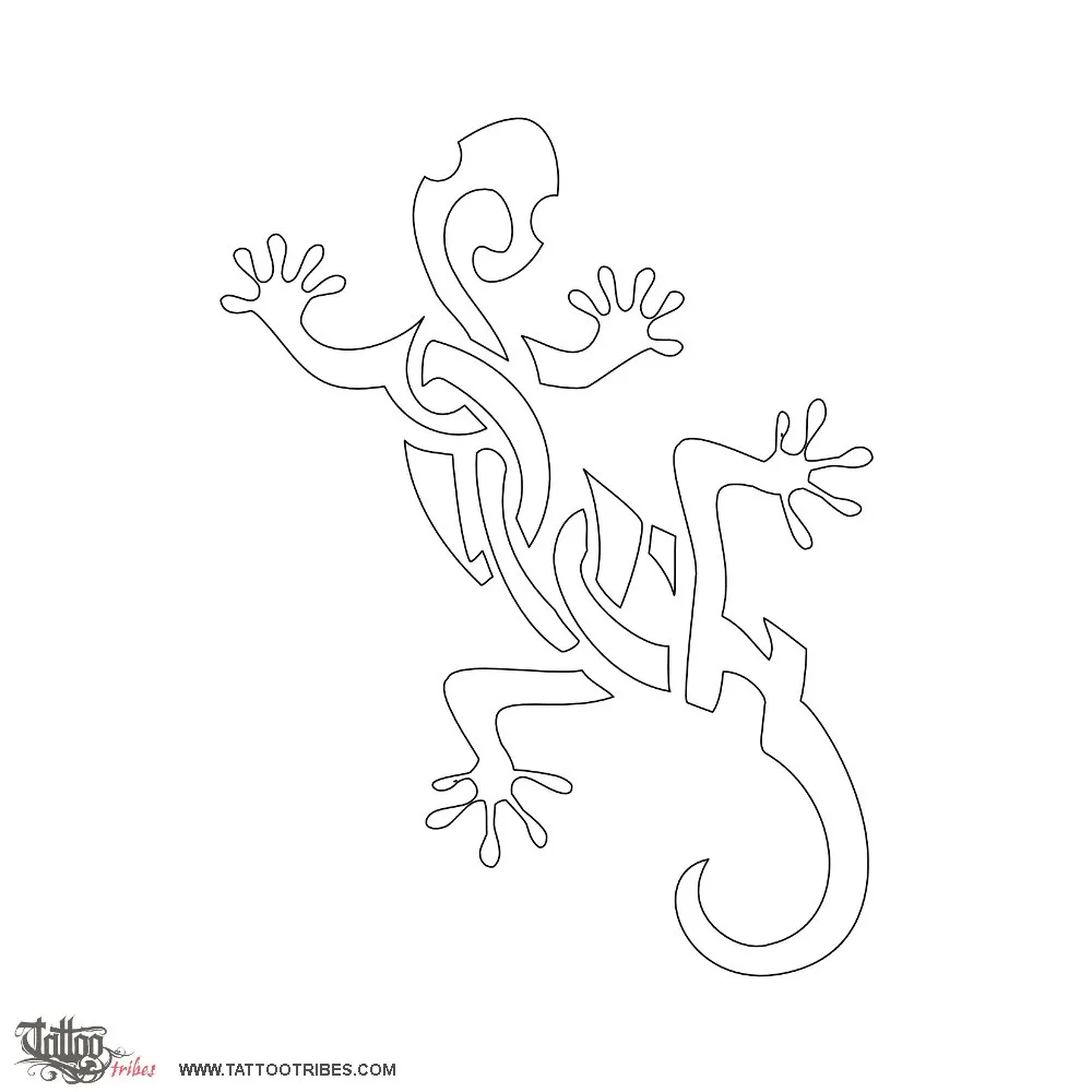 Stencil outline of Gecko, SDUCH