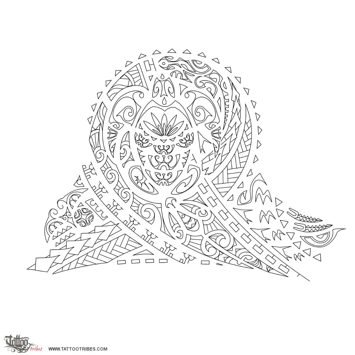 Stencil outline of Whanaungatanga, Family unity