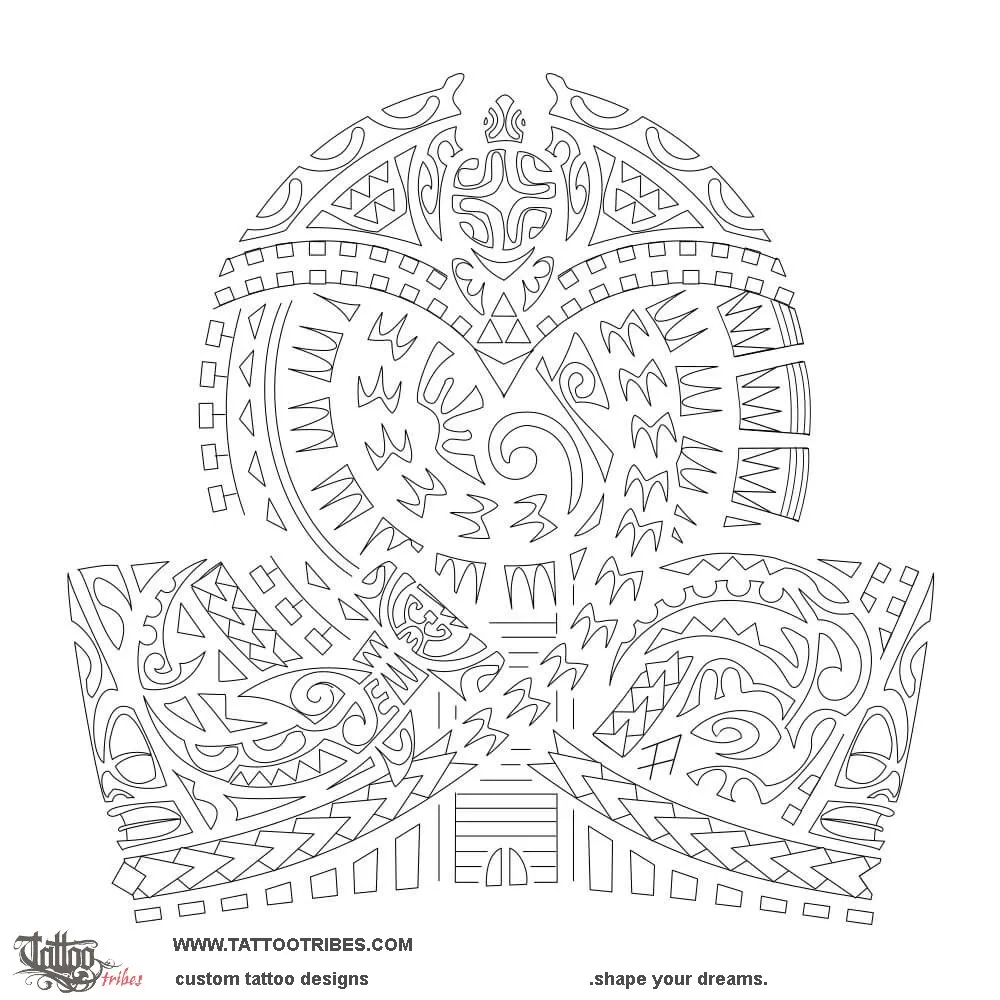 Stencil outline of Papanai, Equal in size