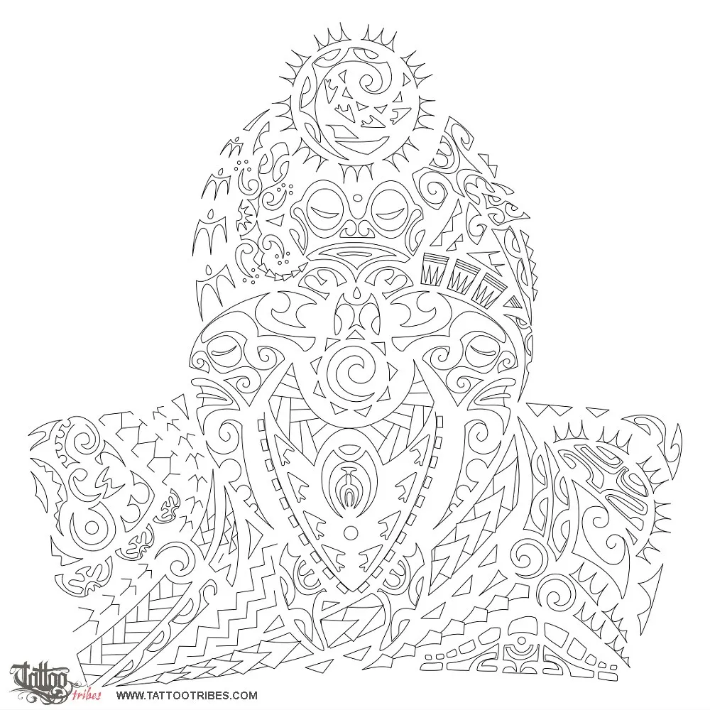 Stencil outline of Whakapaparanga, Levels