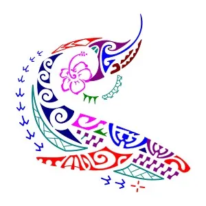 Polynesian ankle and foot feminineÂ tattoo