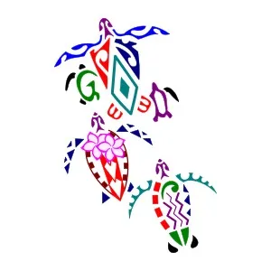Siblings Polynesian three turtlesÂ tattoo