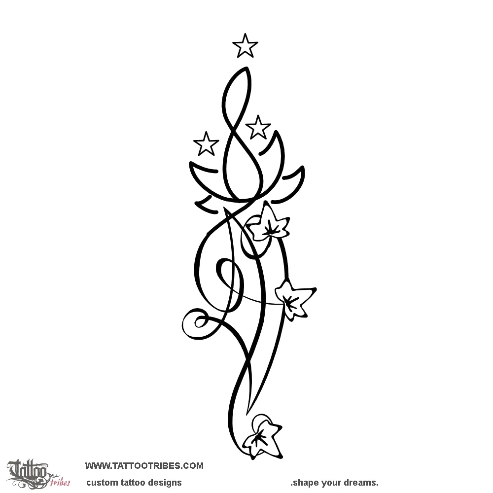 Tattoo image of Lotus flower G+A+V, Union