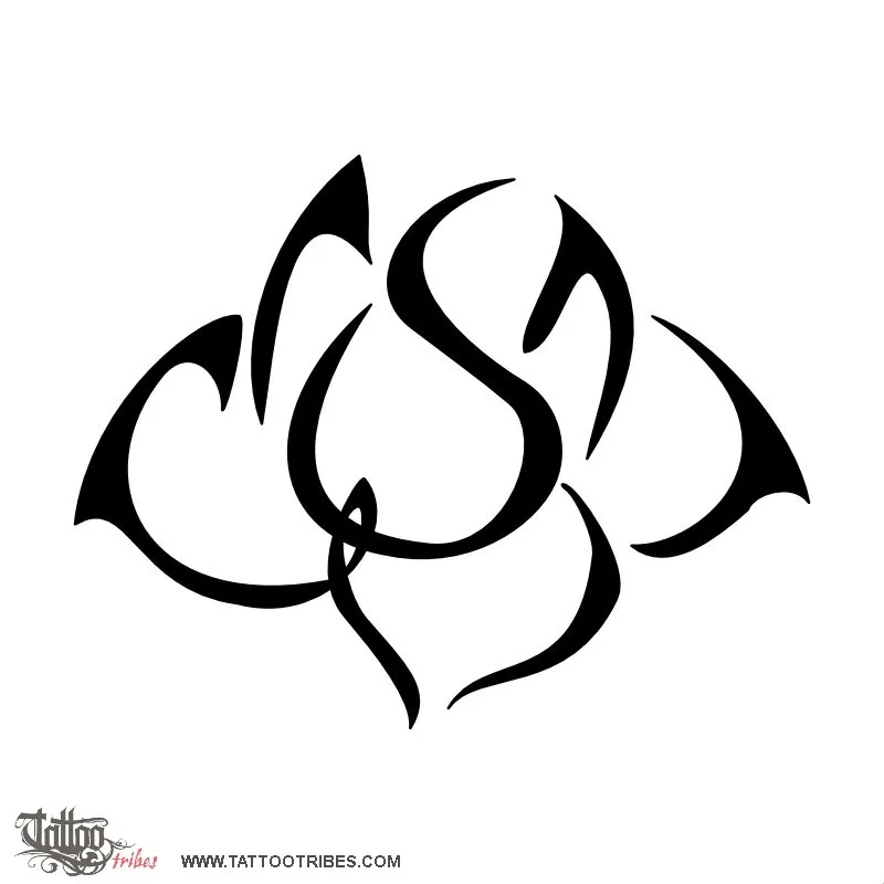 Tattoo image of Lotus flower, S+G