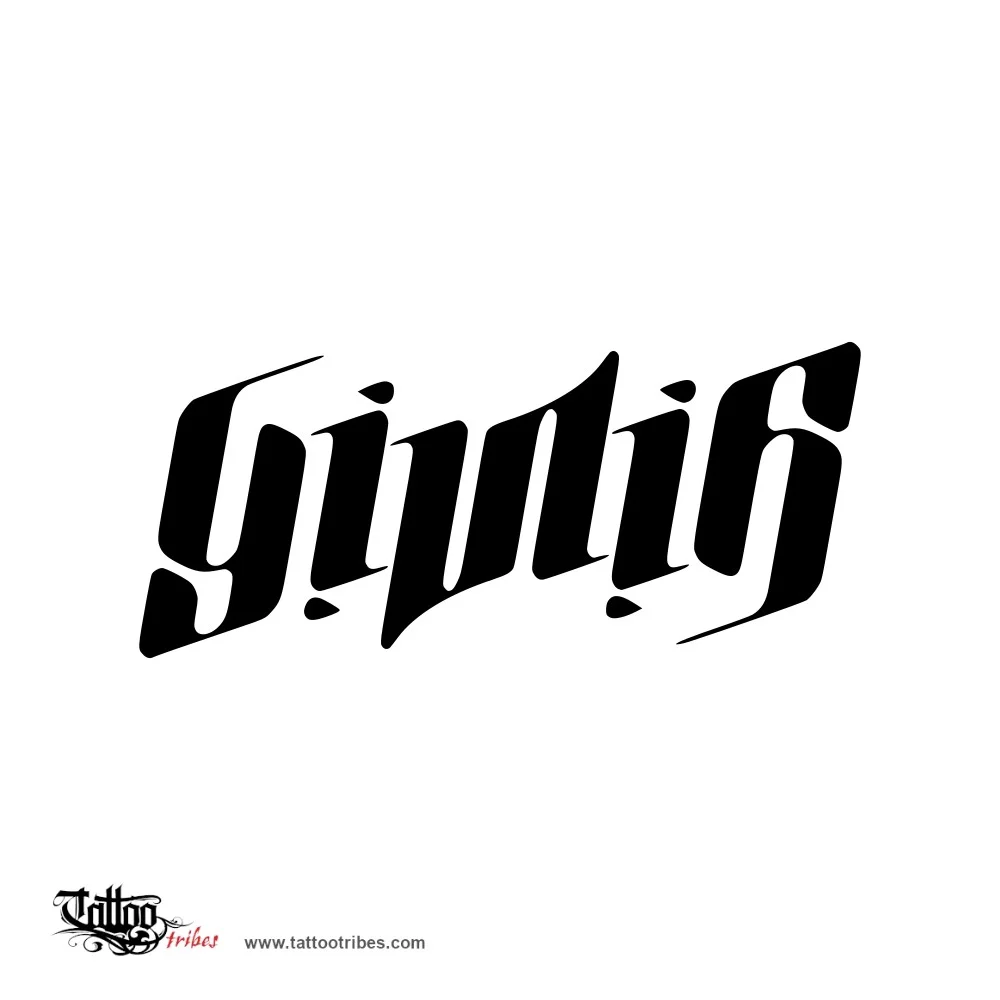 Tattoo image of Giulia, Ambigram