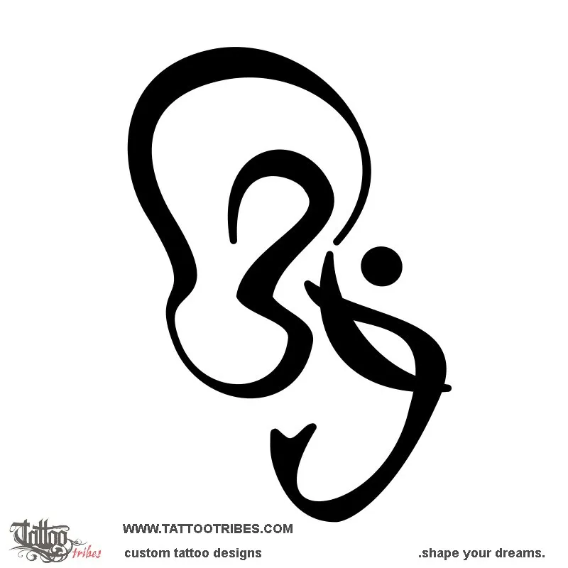 Tattoo image of Aum, Ganesh