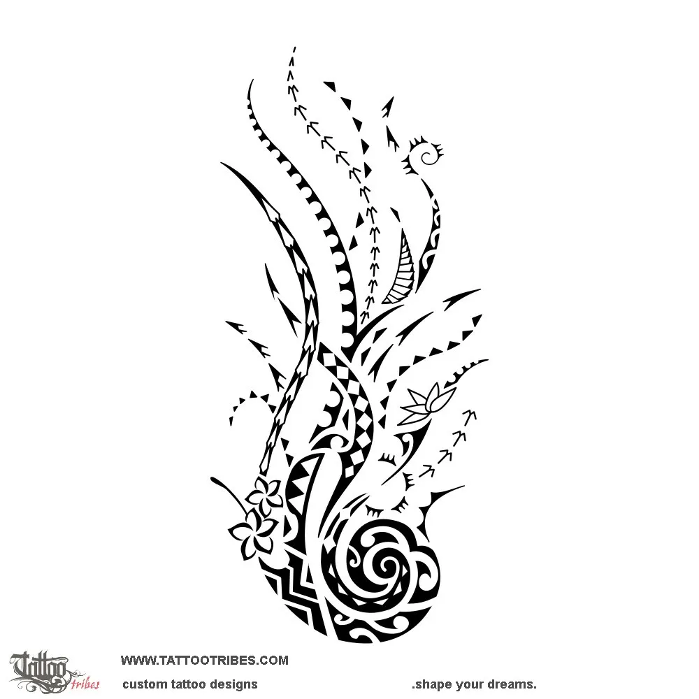 Tattoo image of Flaming koru, Rebirth