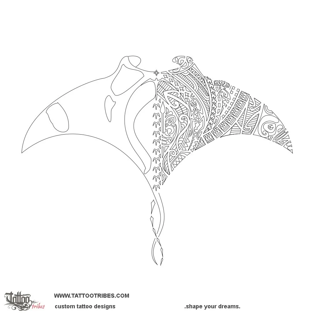 Stencil outline of F&amacr;f&amacr;piti, Manta