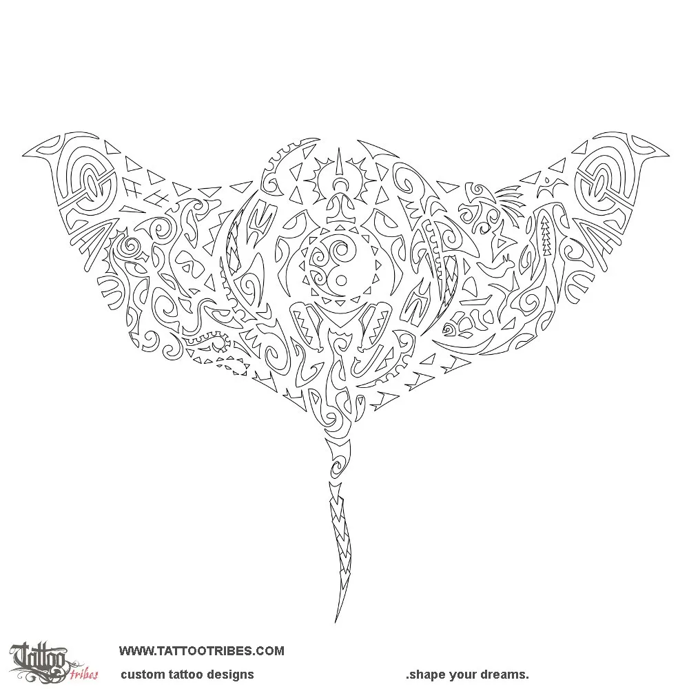 Stencil outline of Scuba diving, Marine life