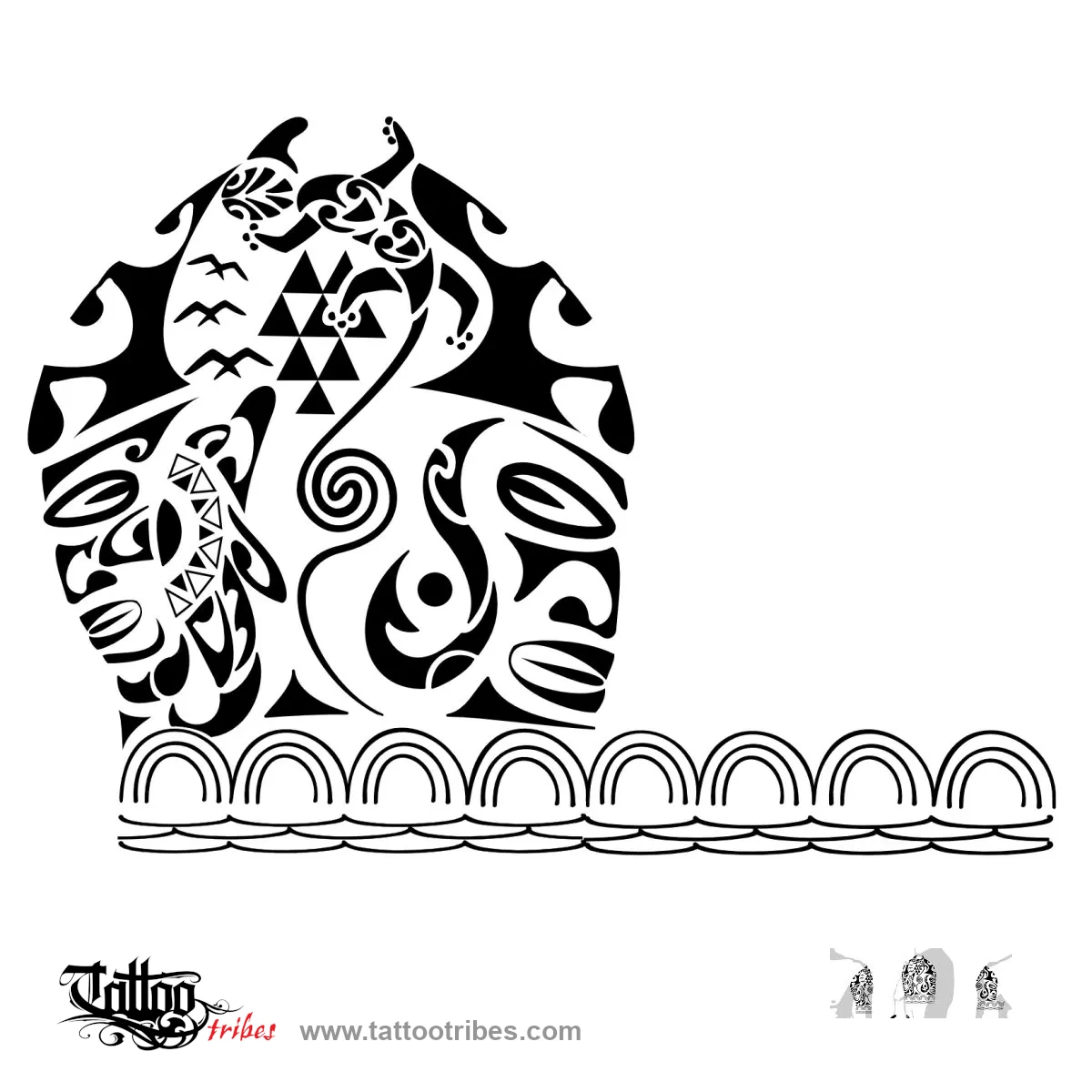 Tattoo image of Hawaii on my mind, Sea, fun, family