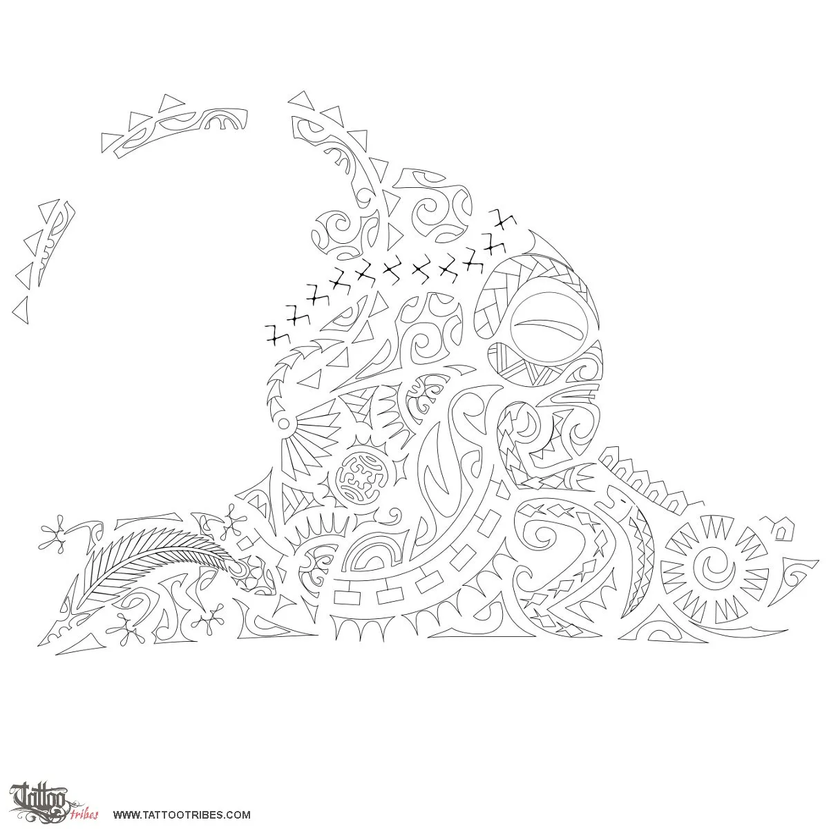 Stencil outline of Honu, Integration