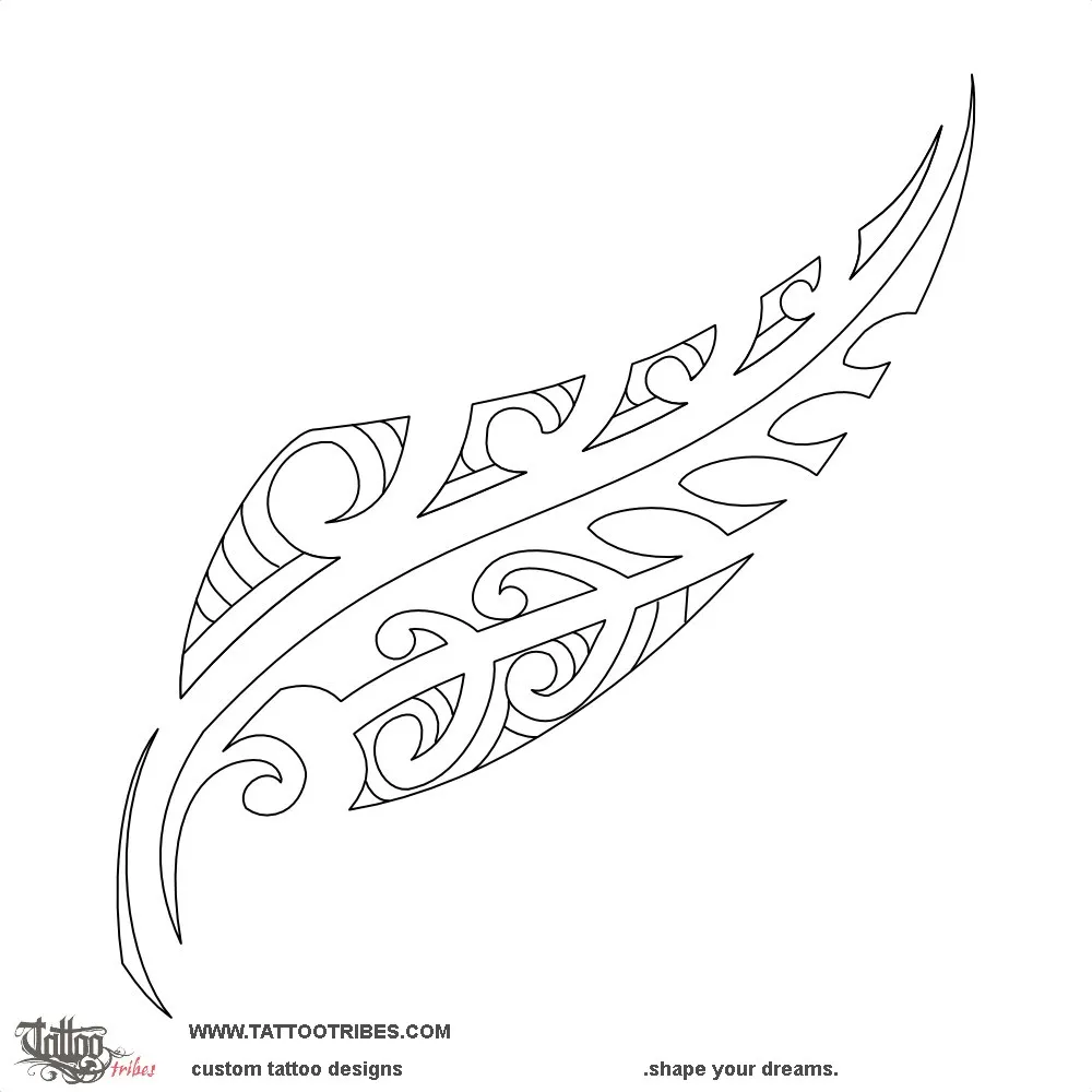 Stencil outline of Fern frond, Rebirth