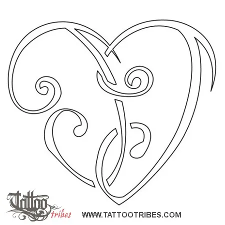 Stencil outline of J+J heart, Bond