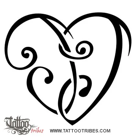 Tattoo image of J+J heart, Bond