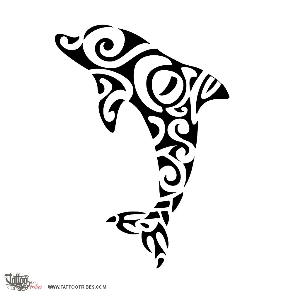 Tattoo image of J+S dolphin, Friendship