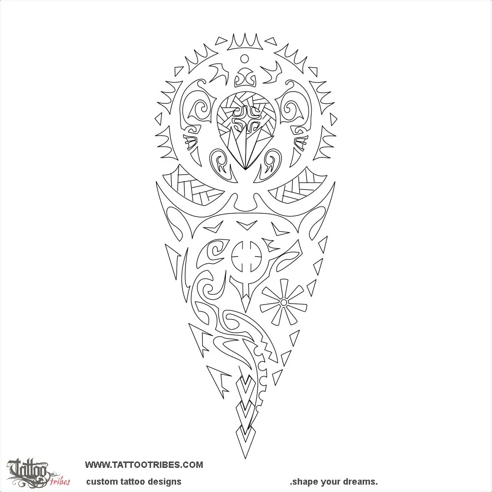 Stencil outline of Family tattoo, Unity