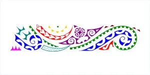 Tahitian waves tattoo legband