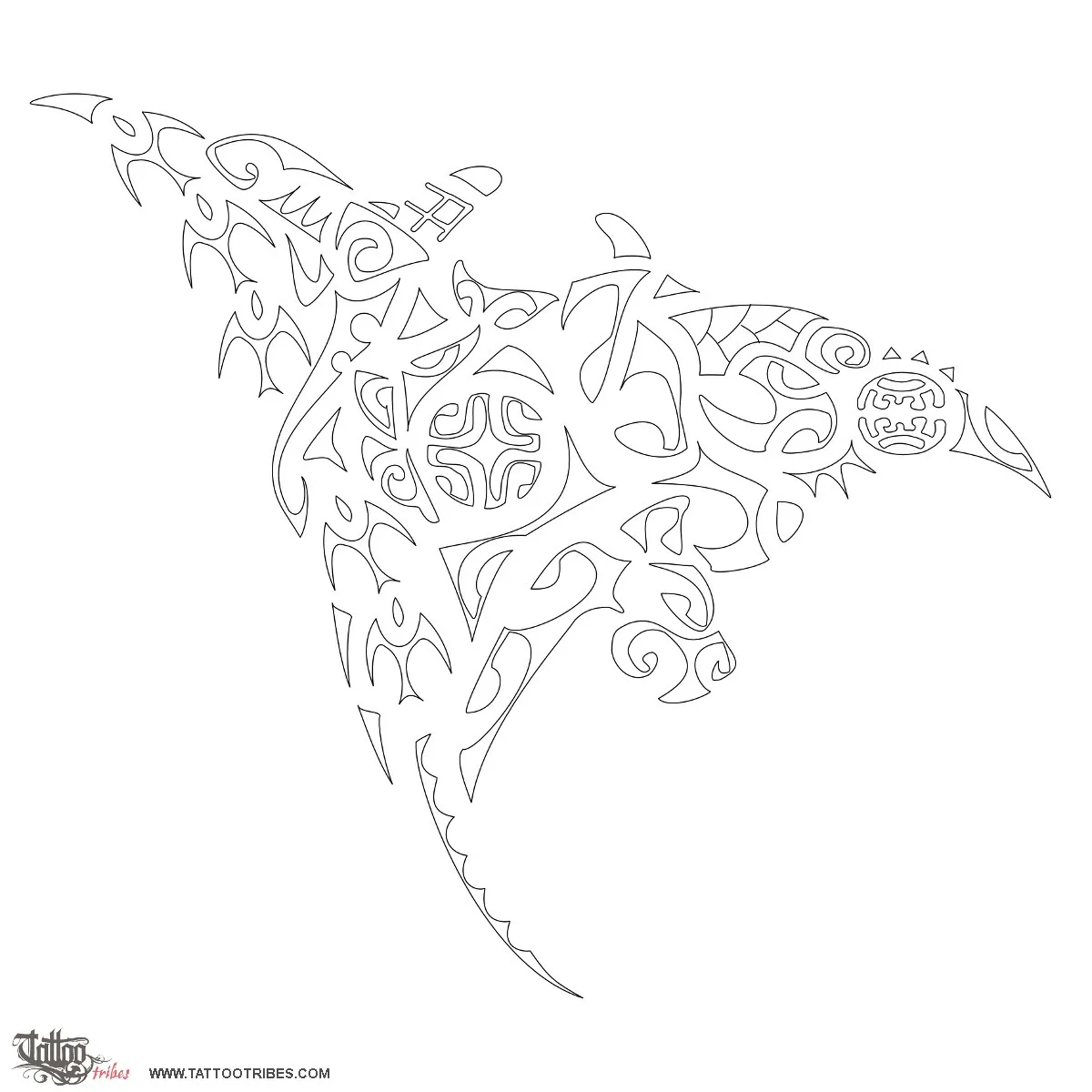 Stencil outline of Taurikura, Be prosperous, at peace