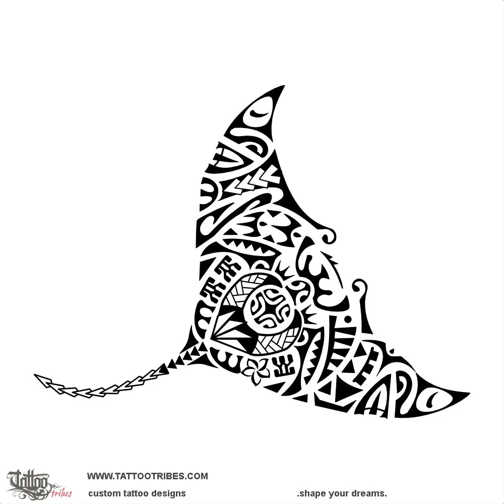 Tattoo image of Hahalua, Manta ray