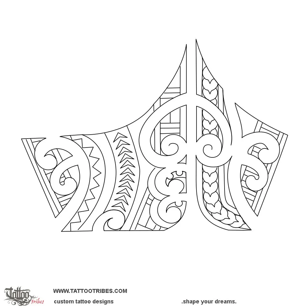 Stencil outline of Ruruku a whanau, Family union