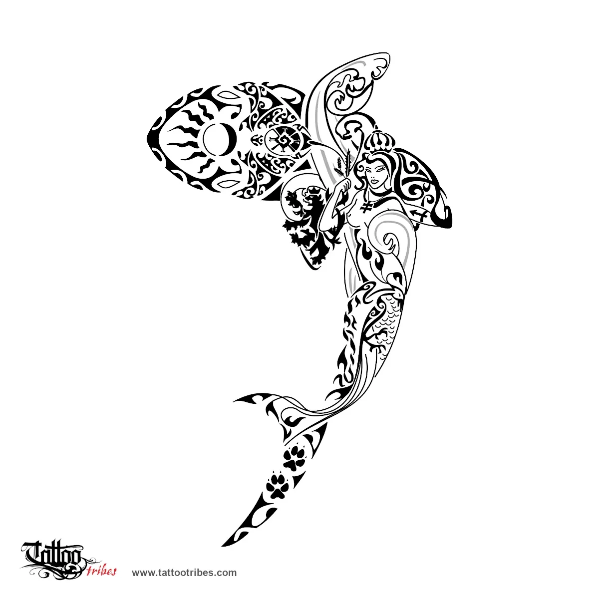 Tattoo image of Composite shark, Water, protection