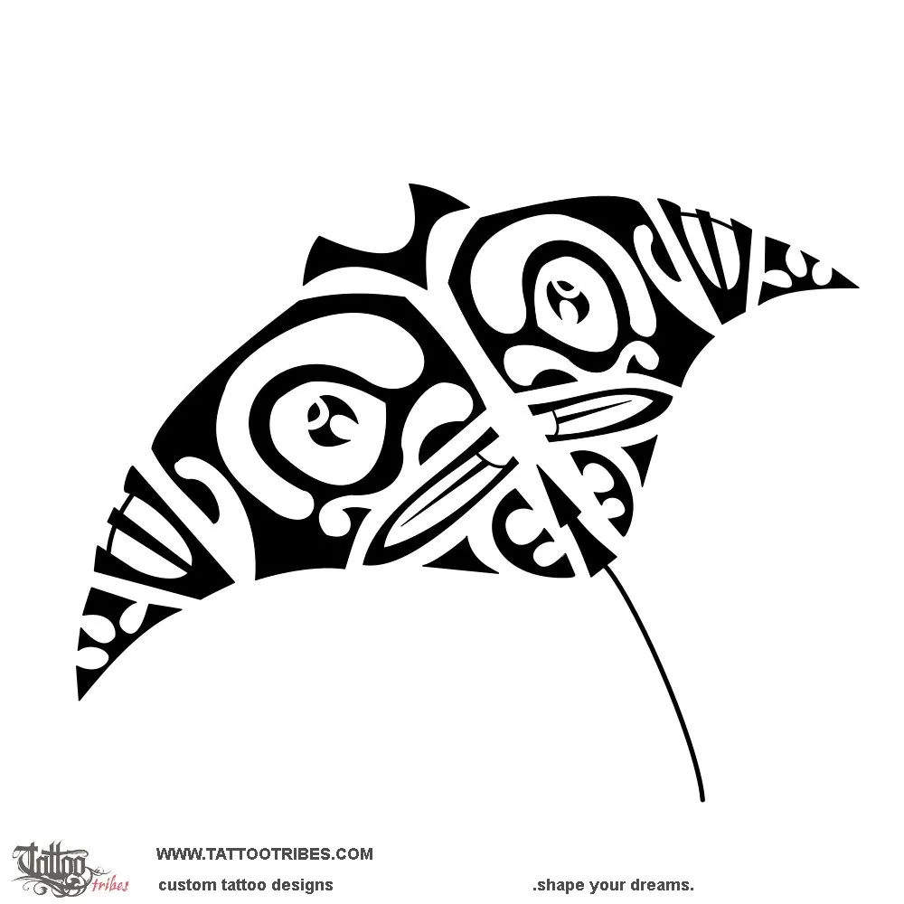 Tattoo image of Tiki manta, Protection