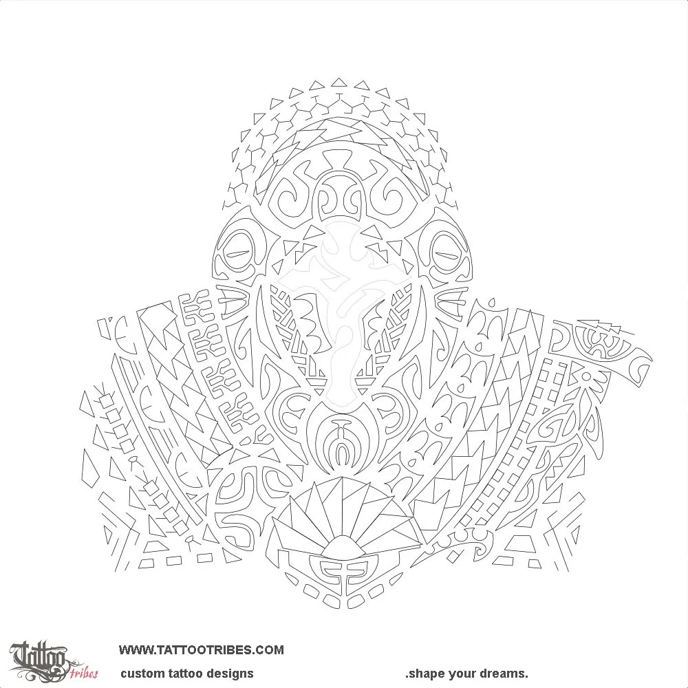 Stencil outline of Tamā, Father