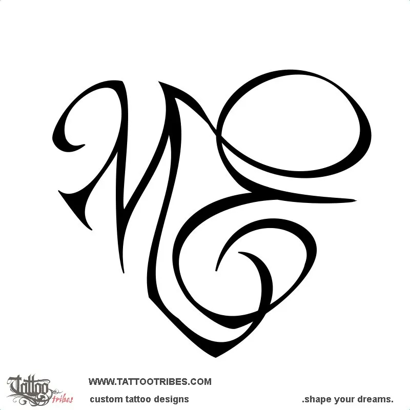 Tattoo image of Heart M+E, Union
