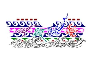 Polynesian Japanese mixed band tattoo