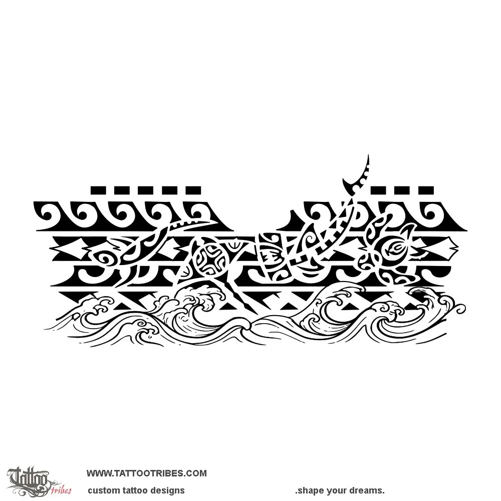 Tattoo image of Mataare, Waves