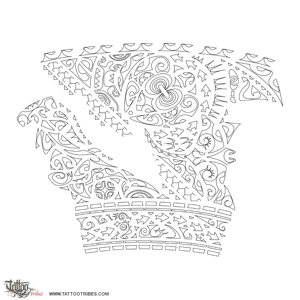 Stencil outline of Kera wera, Killer whale