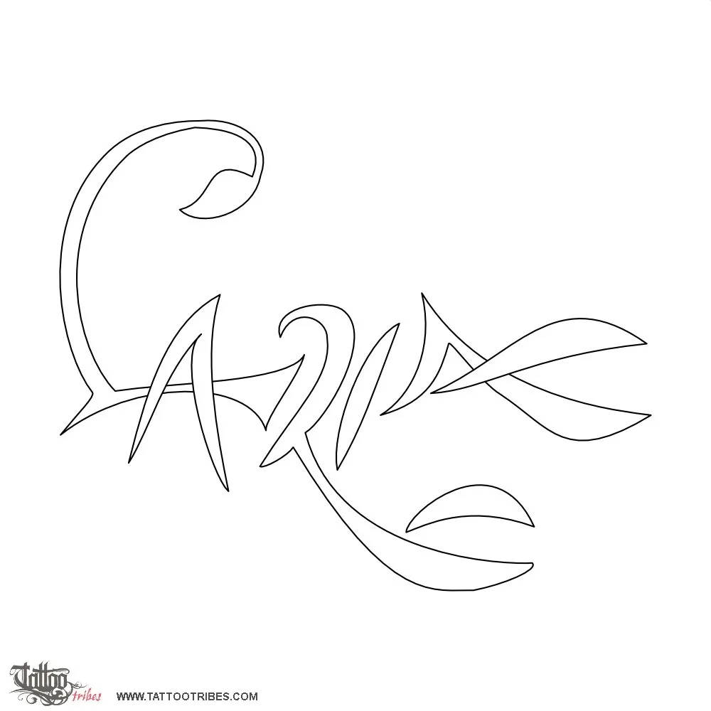 Stencil outline of Scorpion, Lalia