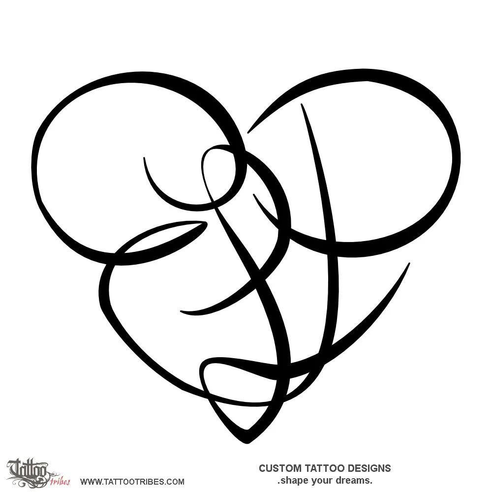 Tattoo image of E+L+P heart, Union
