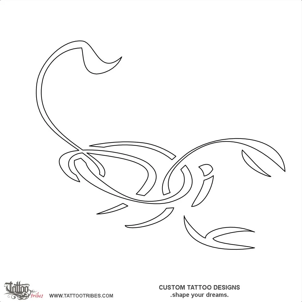 Stencil outline of L+S+O+I scorpion, Family