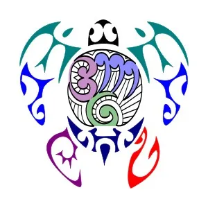 Small Polynesian BMG family turtle tattoo