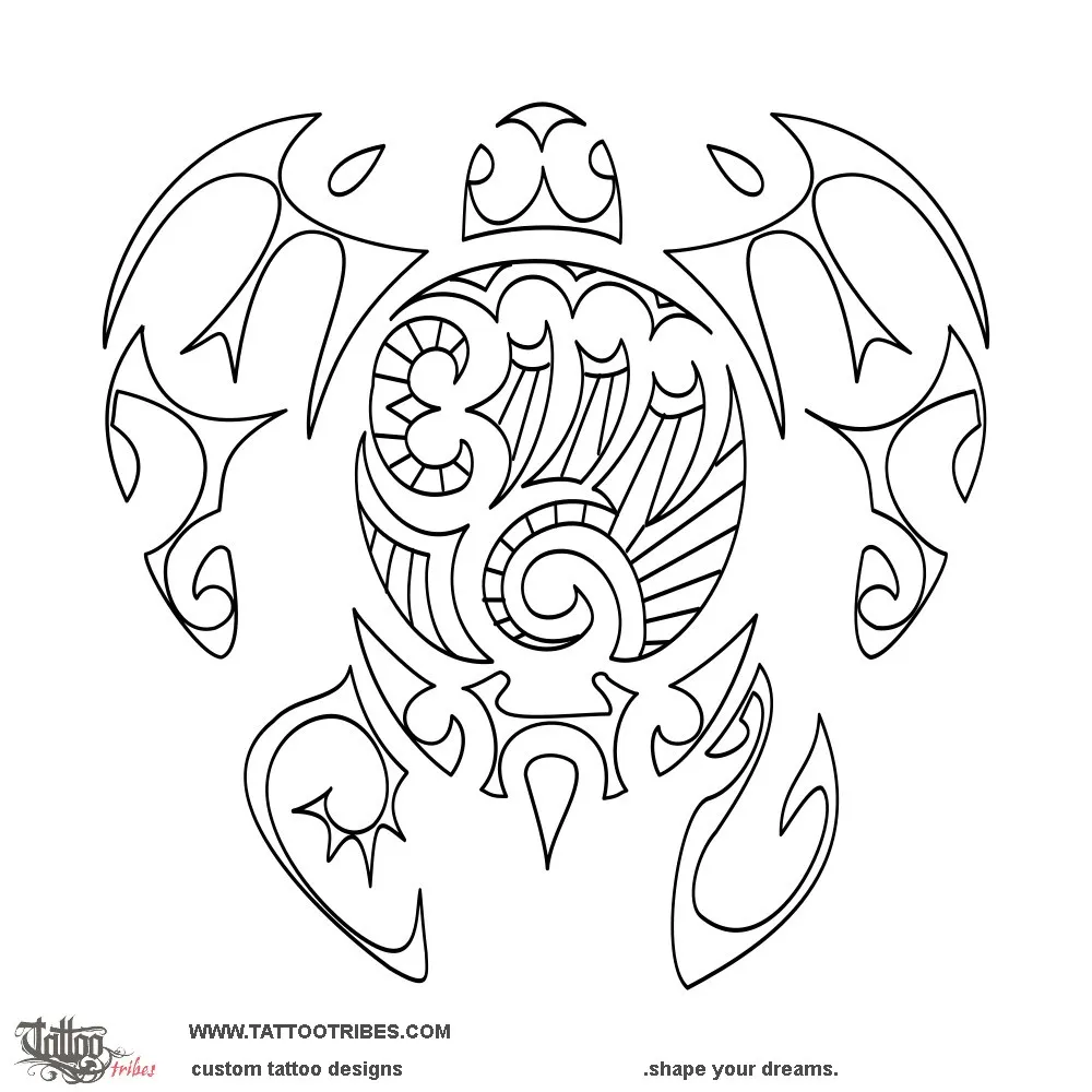 Stencil outline of BMG turtle, Family