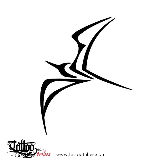 Tattoo image of Frigate bird, A+E+L