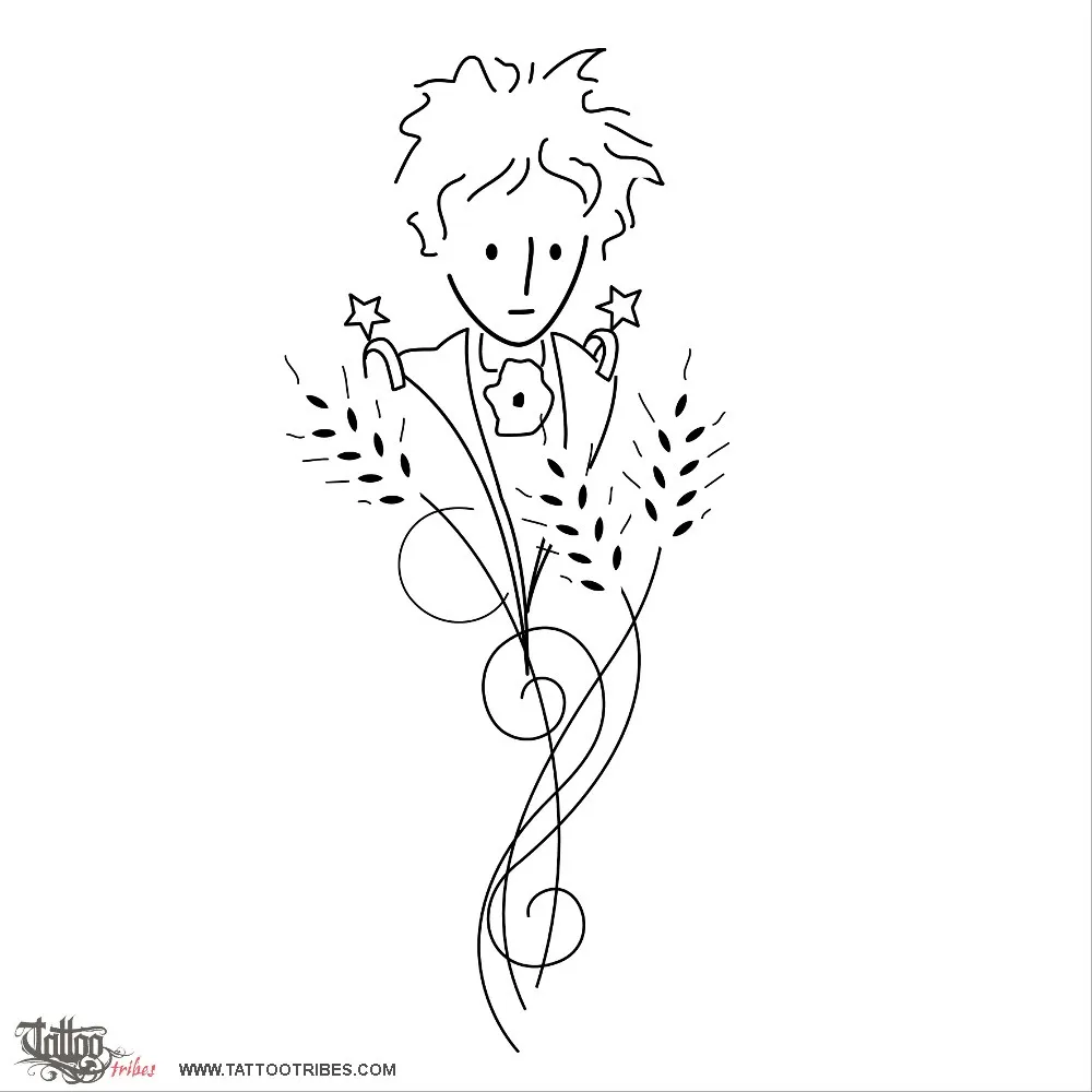 Tattoo image of The Little Prince, The color of the wheat fields