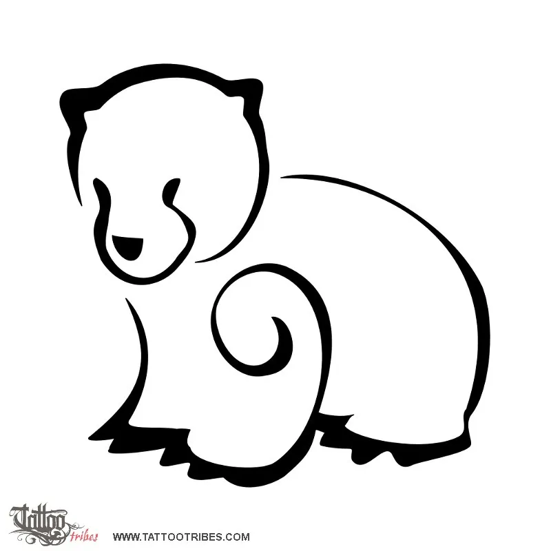 Tattoo image of Bear cub, Love