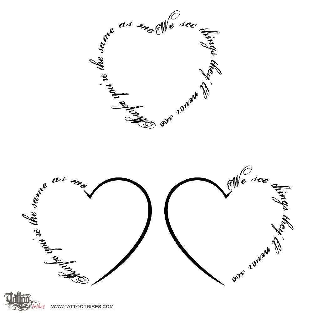 Tattoo image of Heart song, Union, complicity