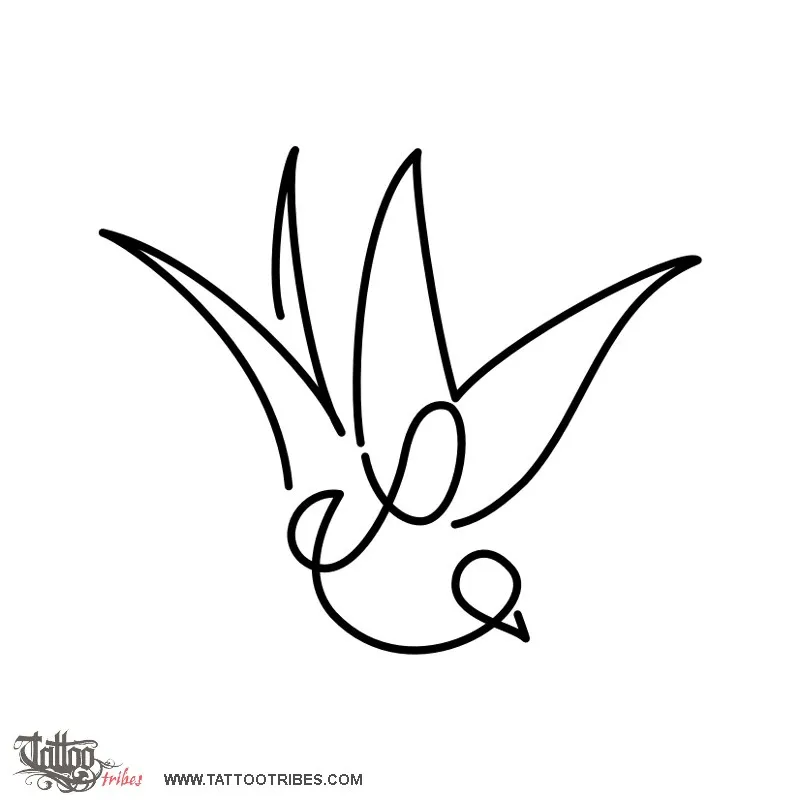 Tattoo image of N+M+L swallow, Children