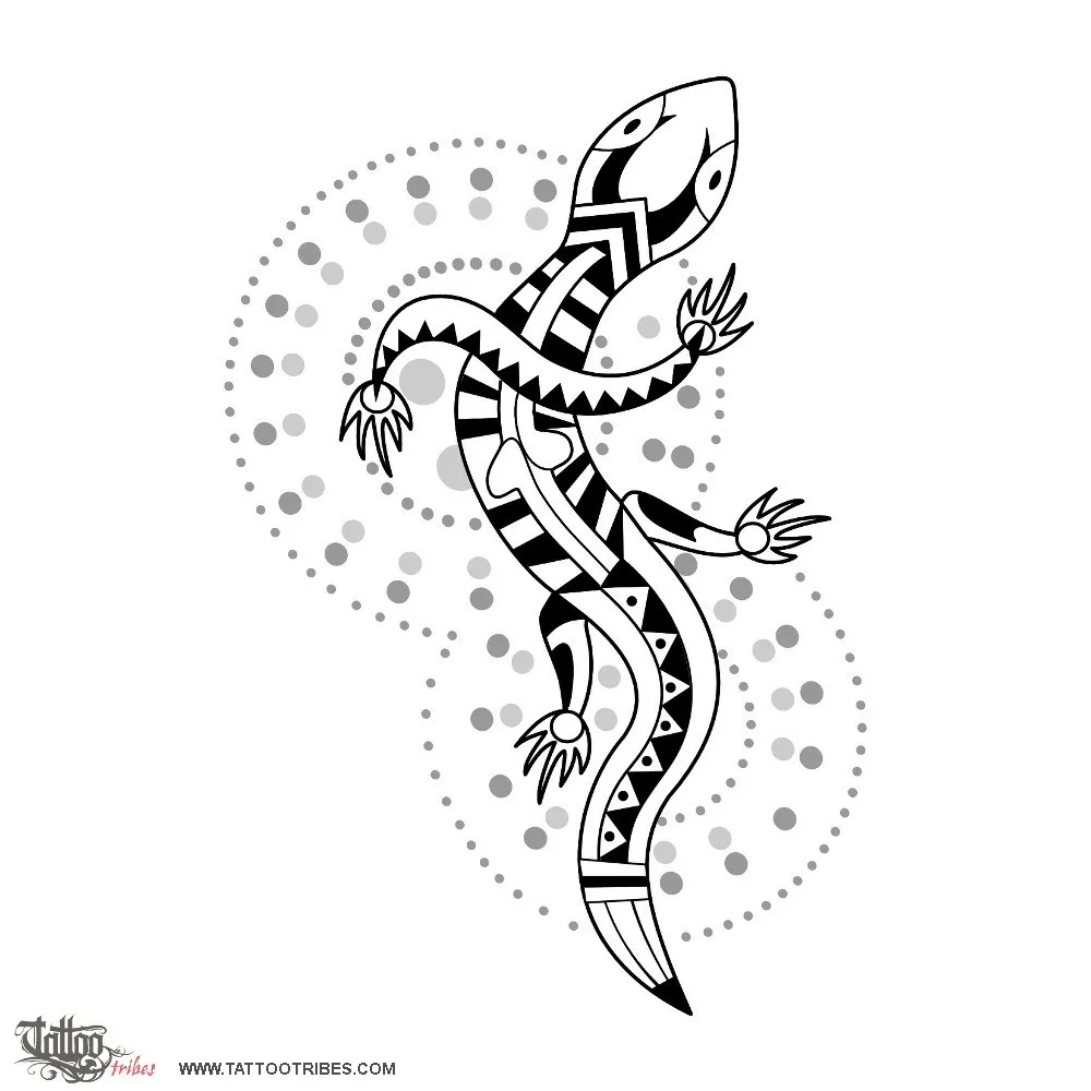 Tattoo image of Aboriginal gecko, Wedding