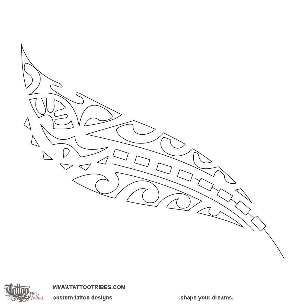 Stencil outline of Feather, Lightness