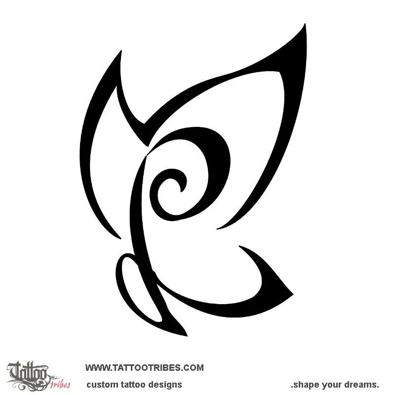 Tattoo image of M+L butterfly, Transformation