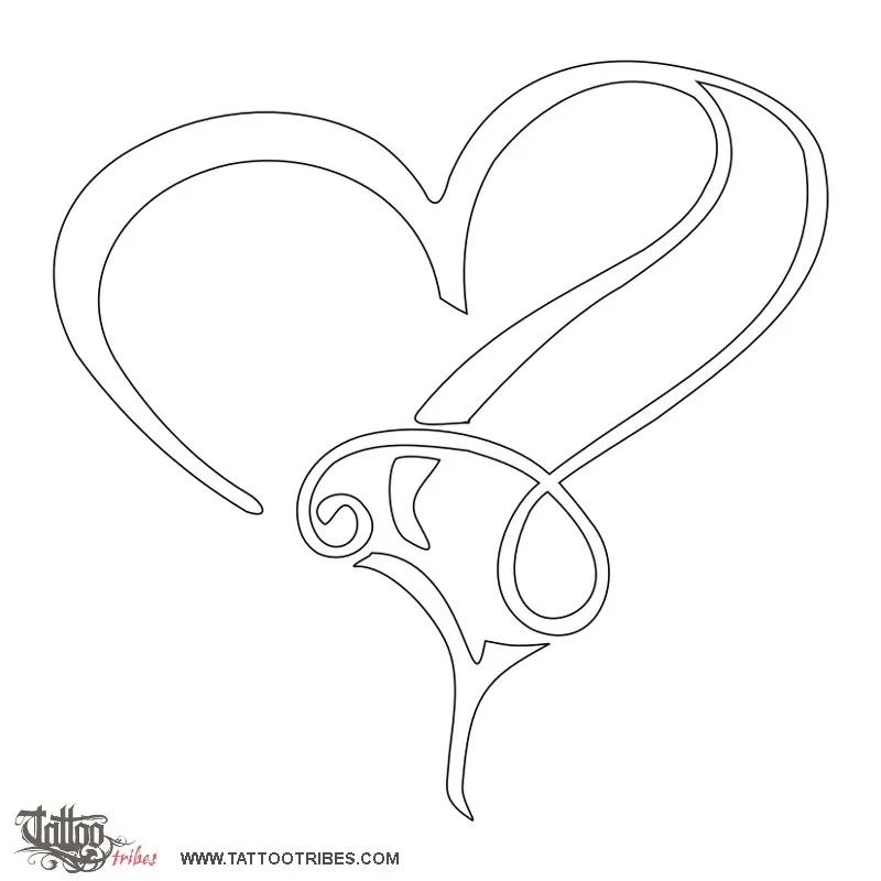 Stencil outline of M+A heartigram, Union