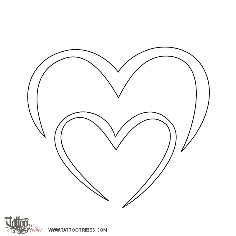 Stencil outline of M+M heart, Bond