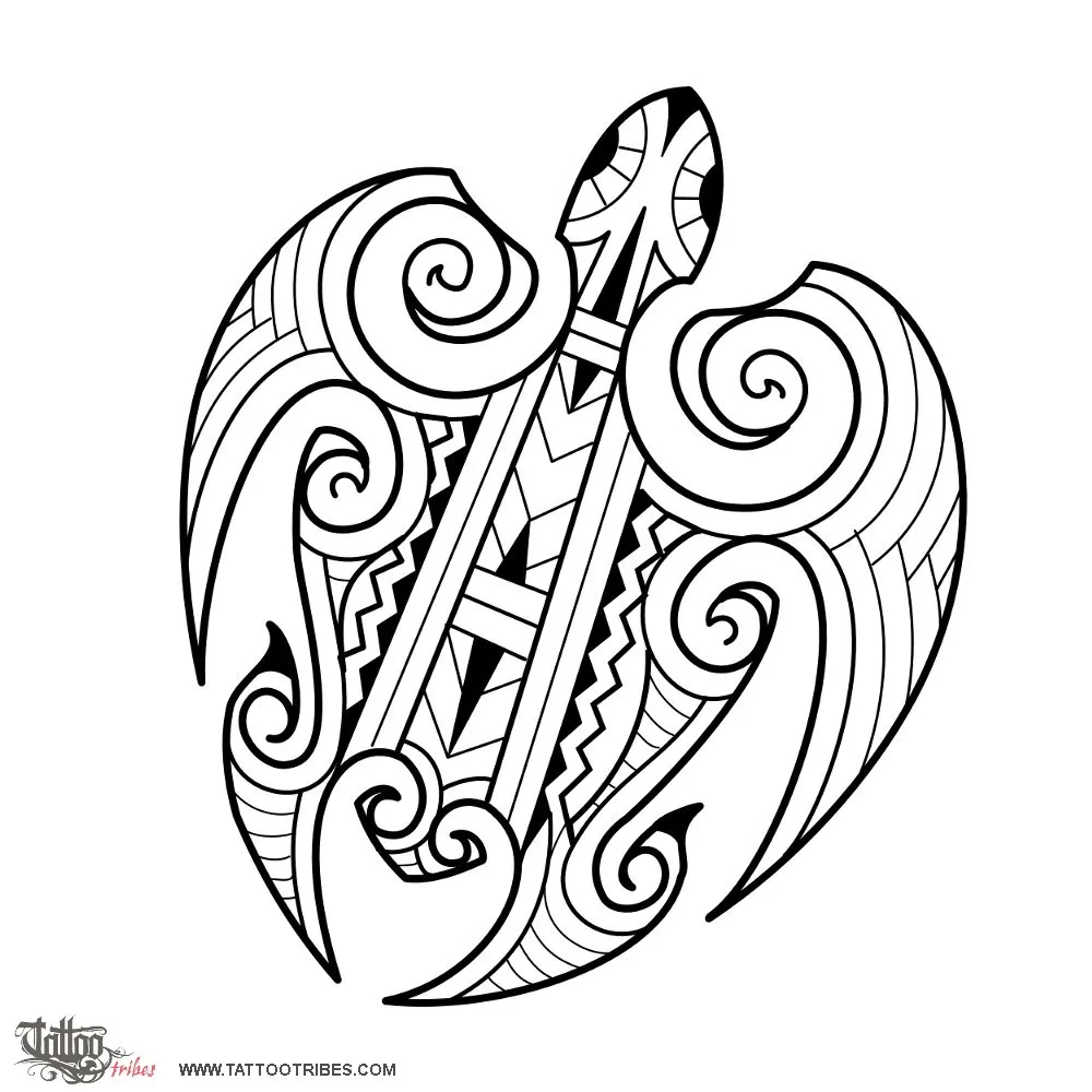 Tattoo image of Maori turtle, Navigator