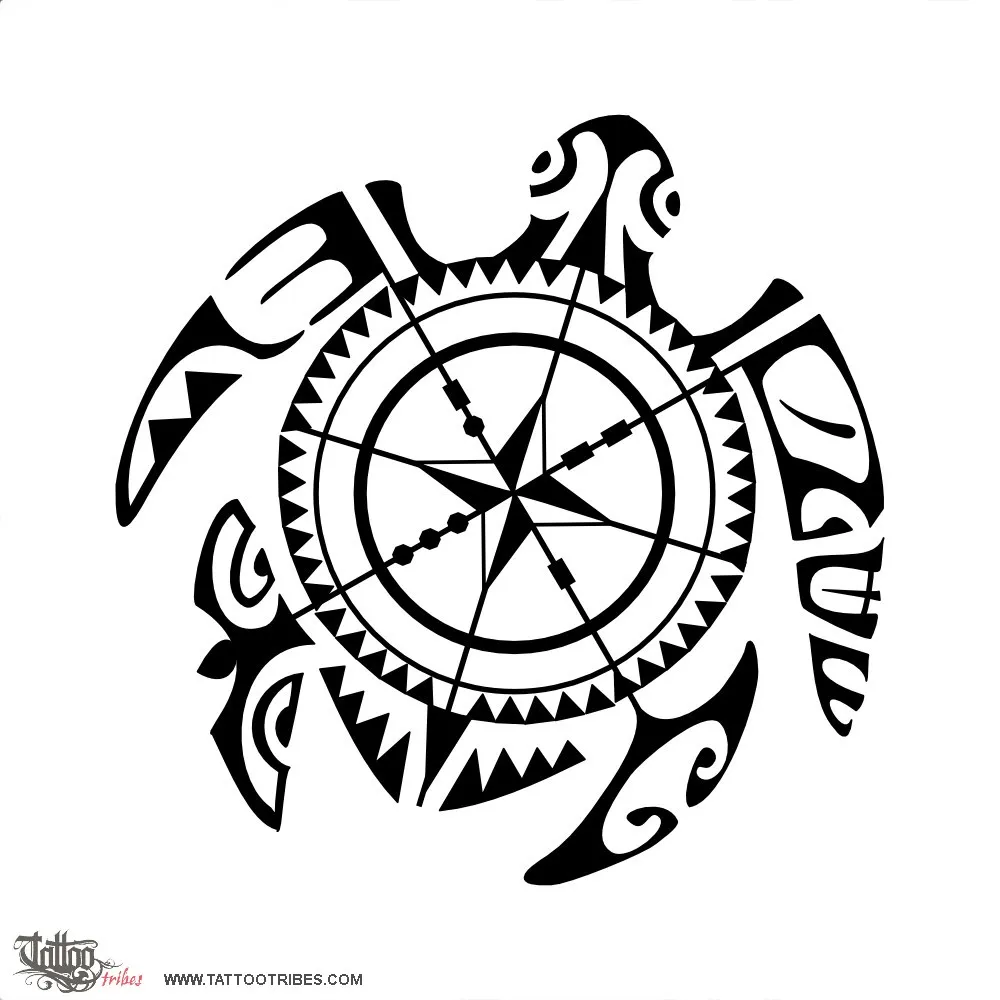 Tattoo image of Compass turtle, Direction