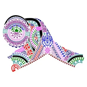 Marquesan style upper leg and buttock
tattoo