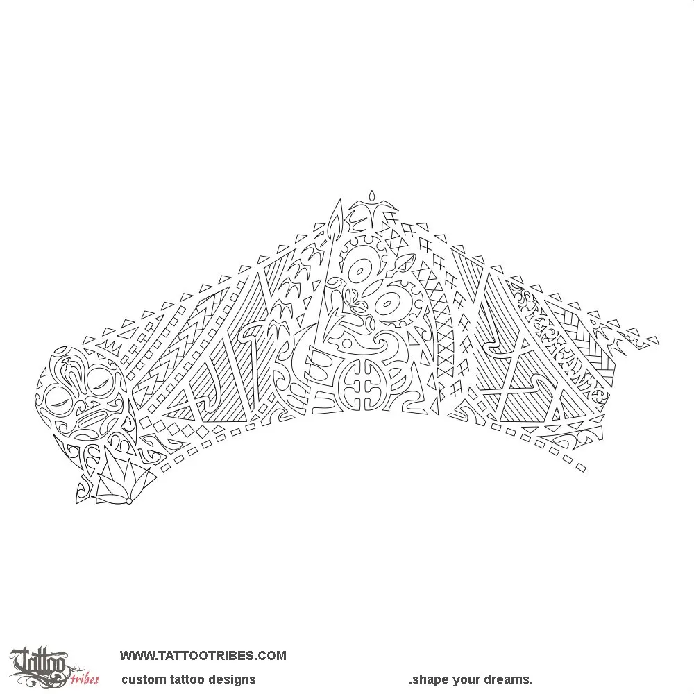 Stencil outline of Kaitoa, Brave warrior